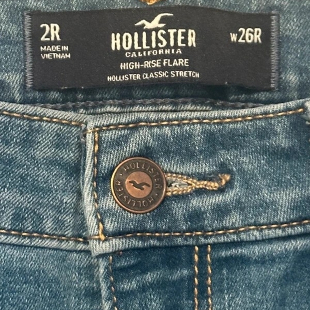 Hollister Light Blue Flare Jeans - Picture 4 of 4